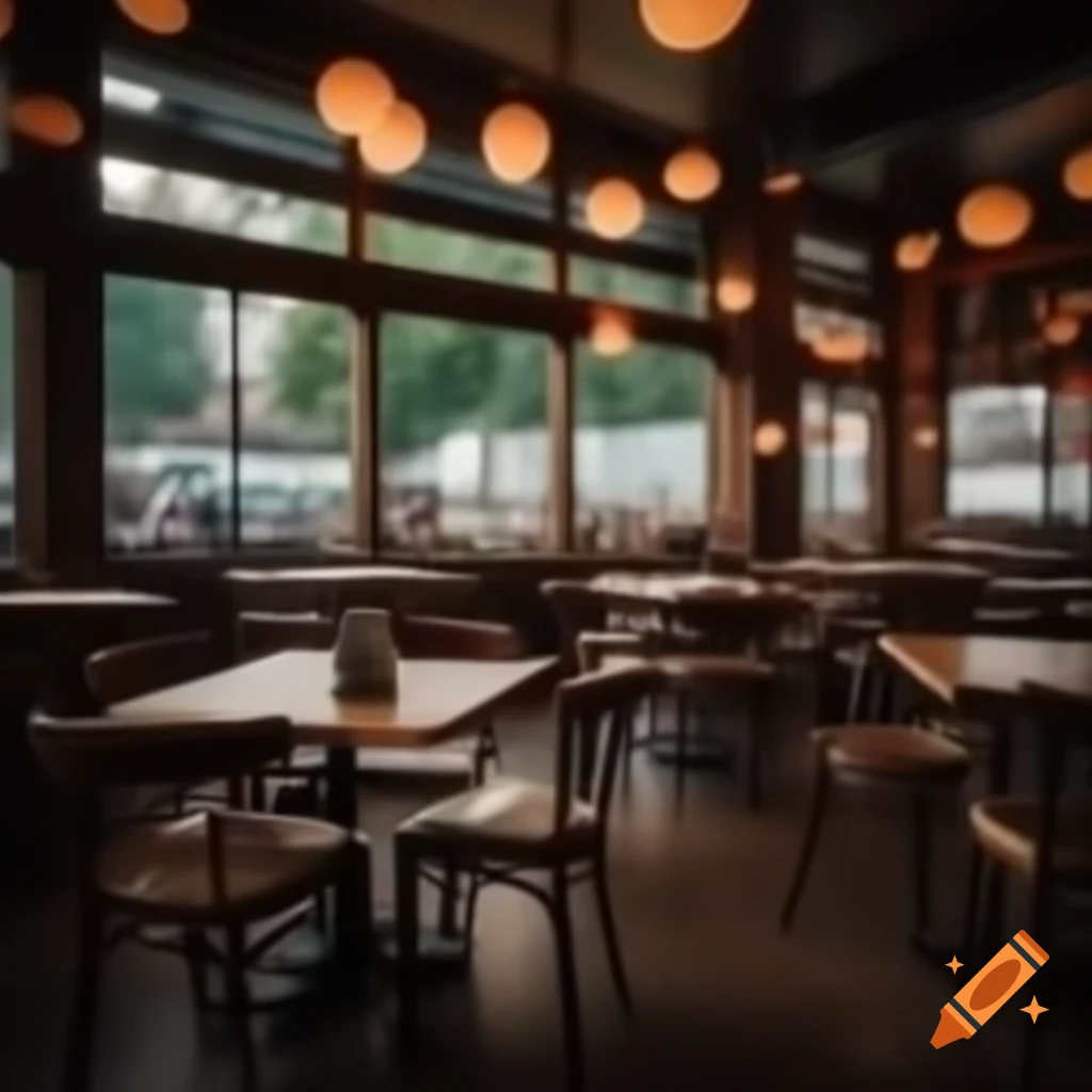Cozy cafe background theme with warm ambiance