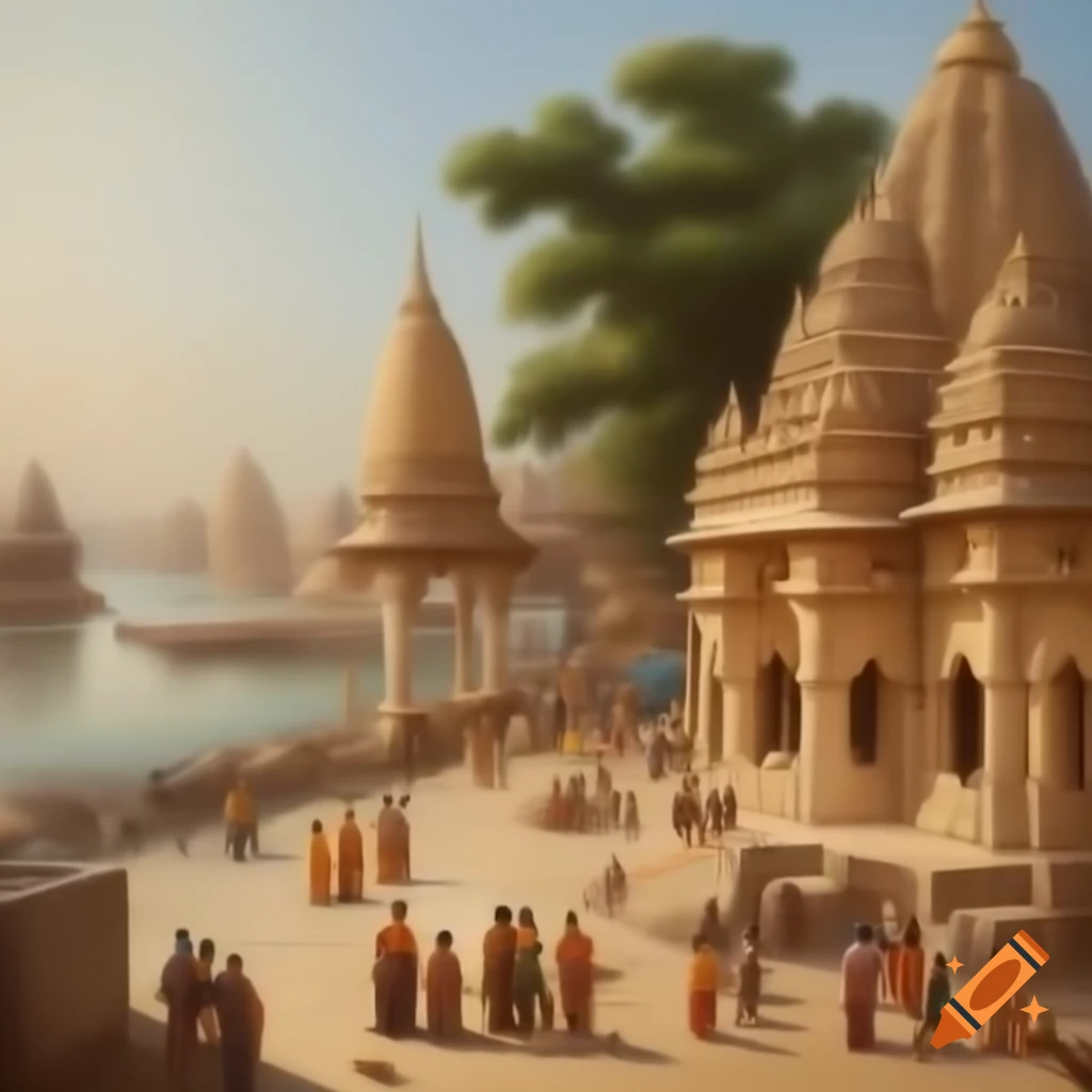 Bird's-eye view of Navadvipa, bustling center of learning on the Ganges in 1486