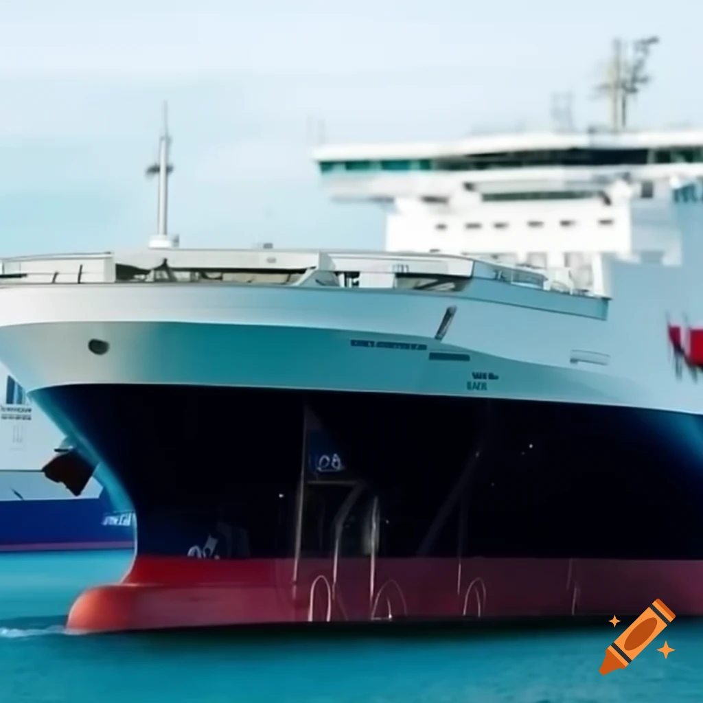 Capsized modern passenger ship