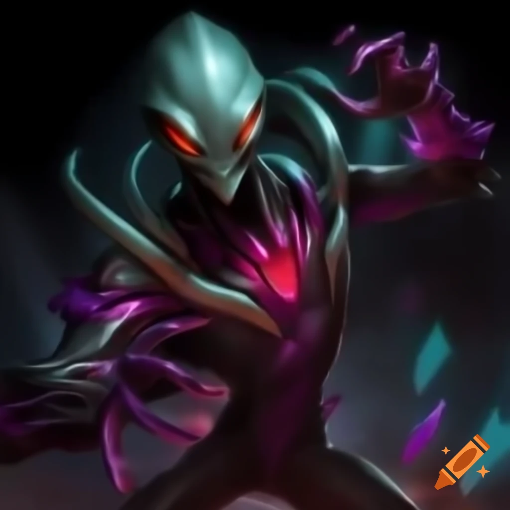 Aliens in neon diamond armor with glowing energy and dynamic poses