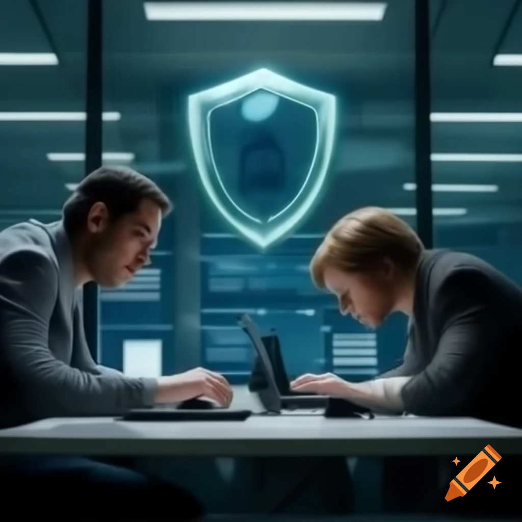 Split screen of two men typing on cell phones, one in park and one in office with data stream