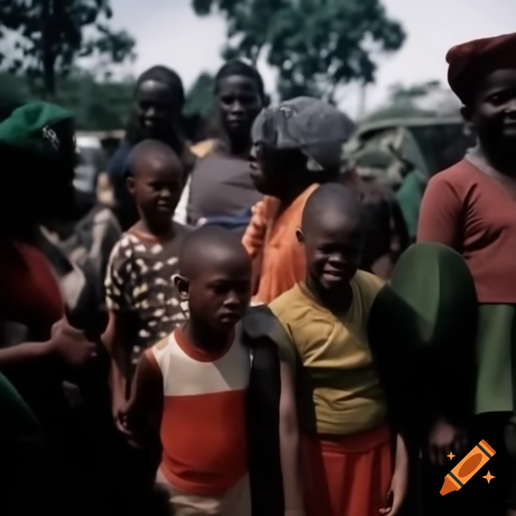 Old color photos from the 1970s featuring Jerome Joseph Steven Marshall's parents in Nigeria