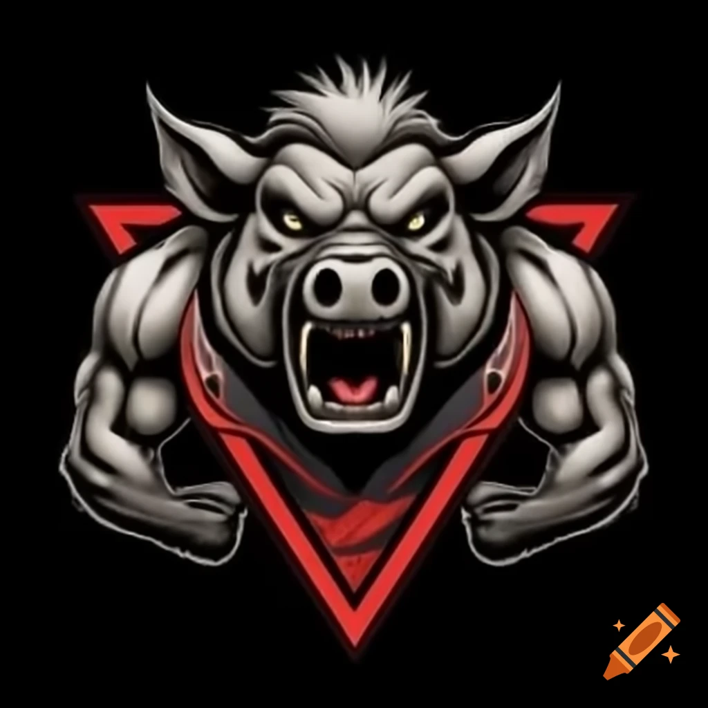 Muscular boar design for agronomy athletics logo