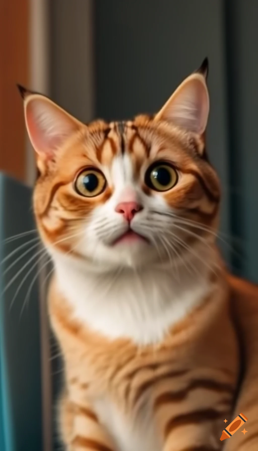 Adorable cat sitting cutely