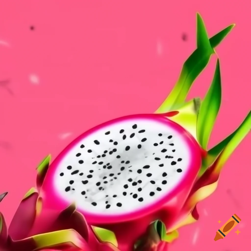 Vibrant close-up of fresh dragon fruit with bright pink skin