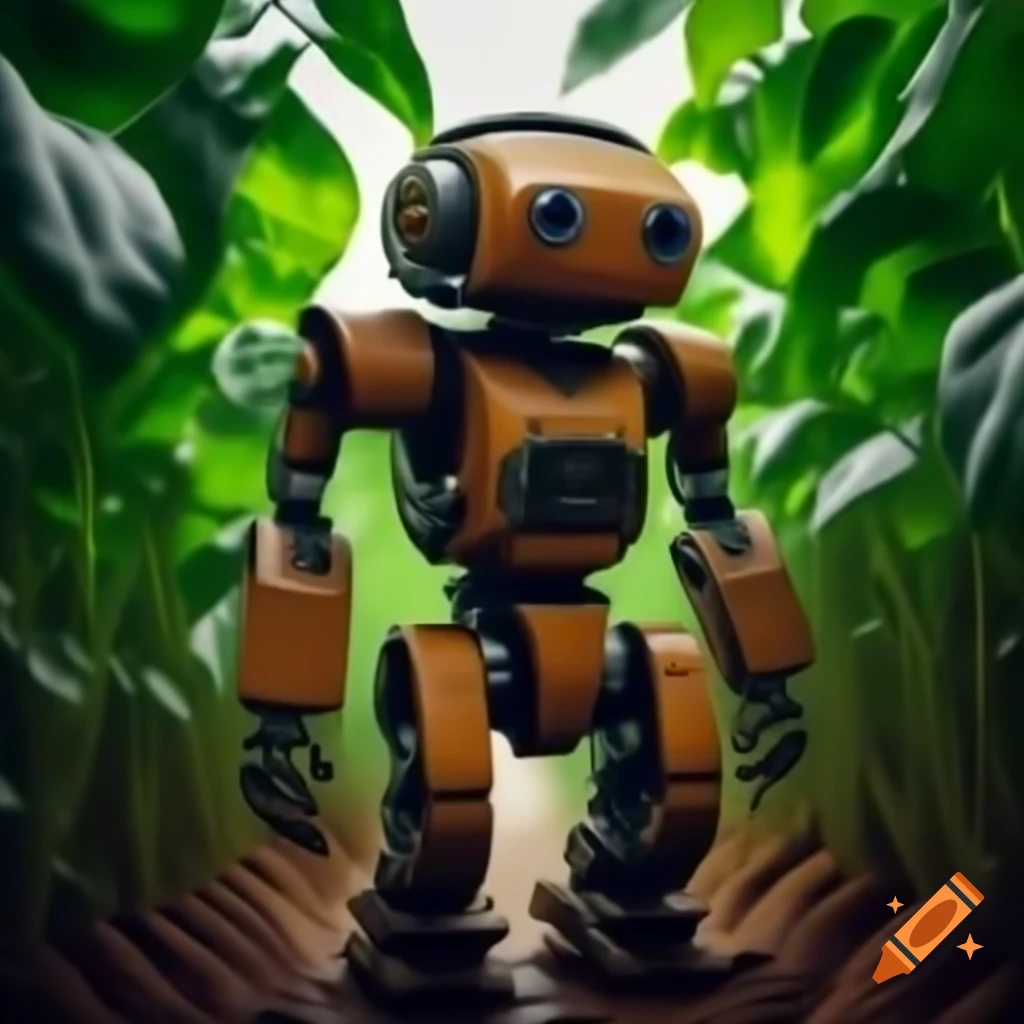 Corporate robot symbolizing generative AI and harvesting success