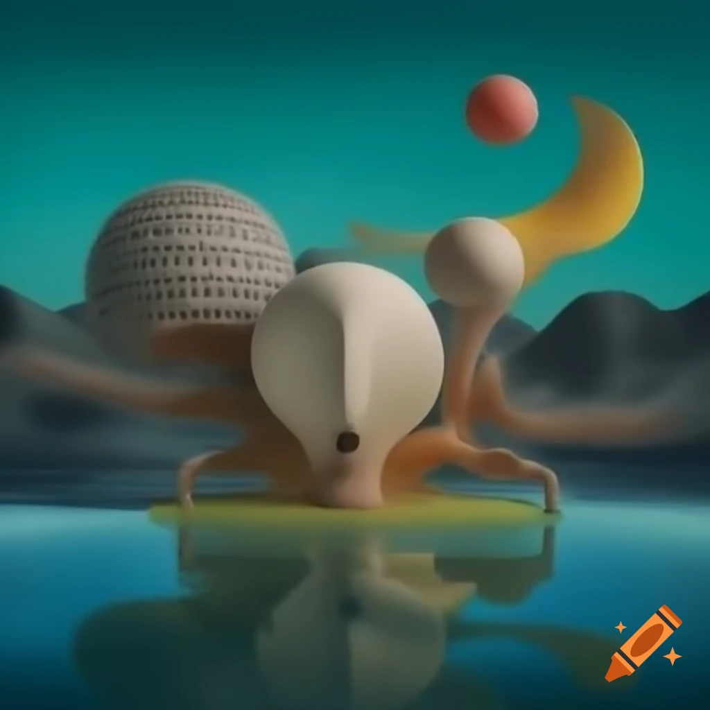 Surrealist artwork featuring abstract elements