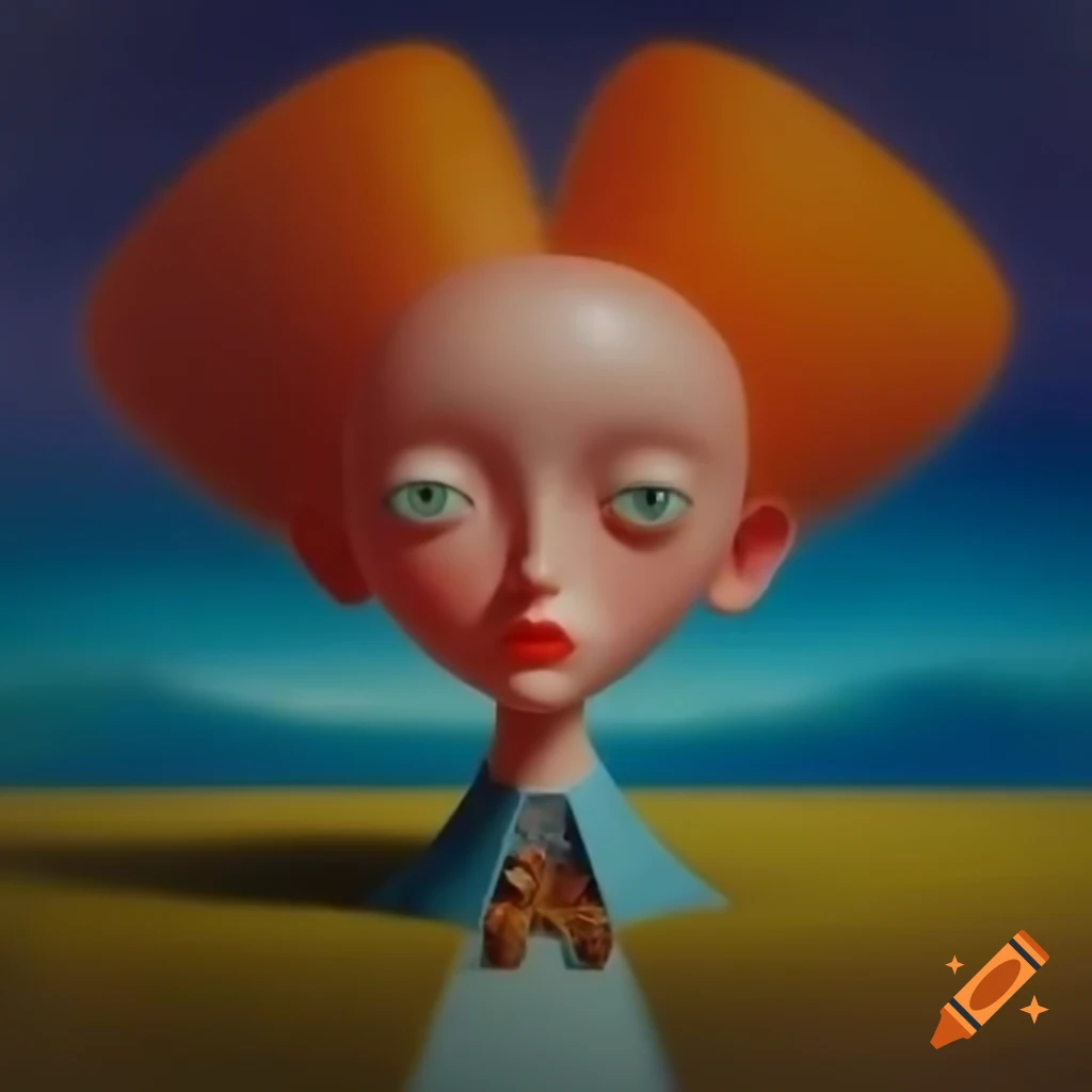 Surrealist art piece with abstract elements