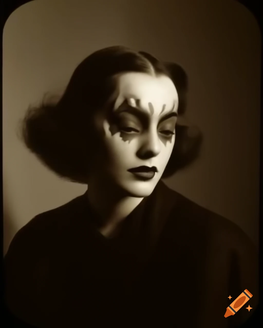 Vintage portrait of a young woman's beauty