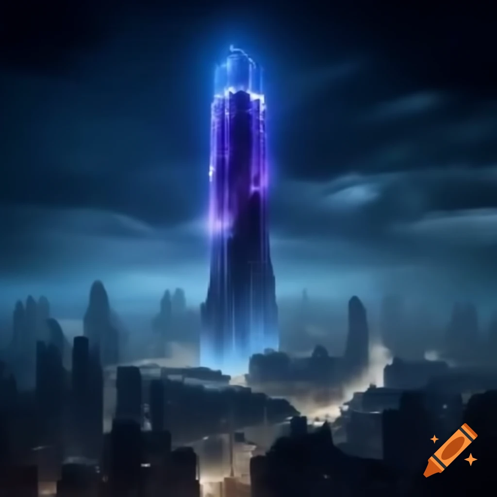 Epic skyscraper captured at noon with ambient lighting
