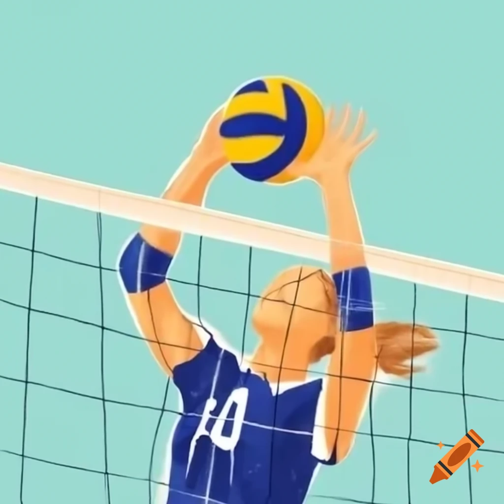 Athlete performing a volleyball serve
