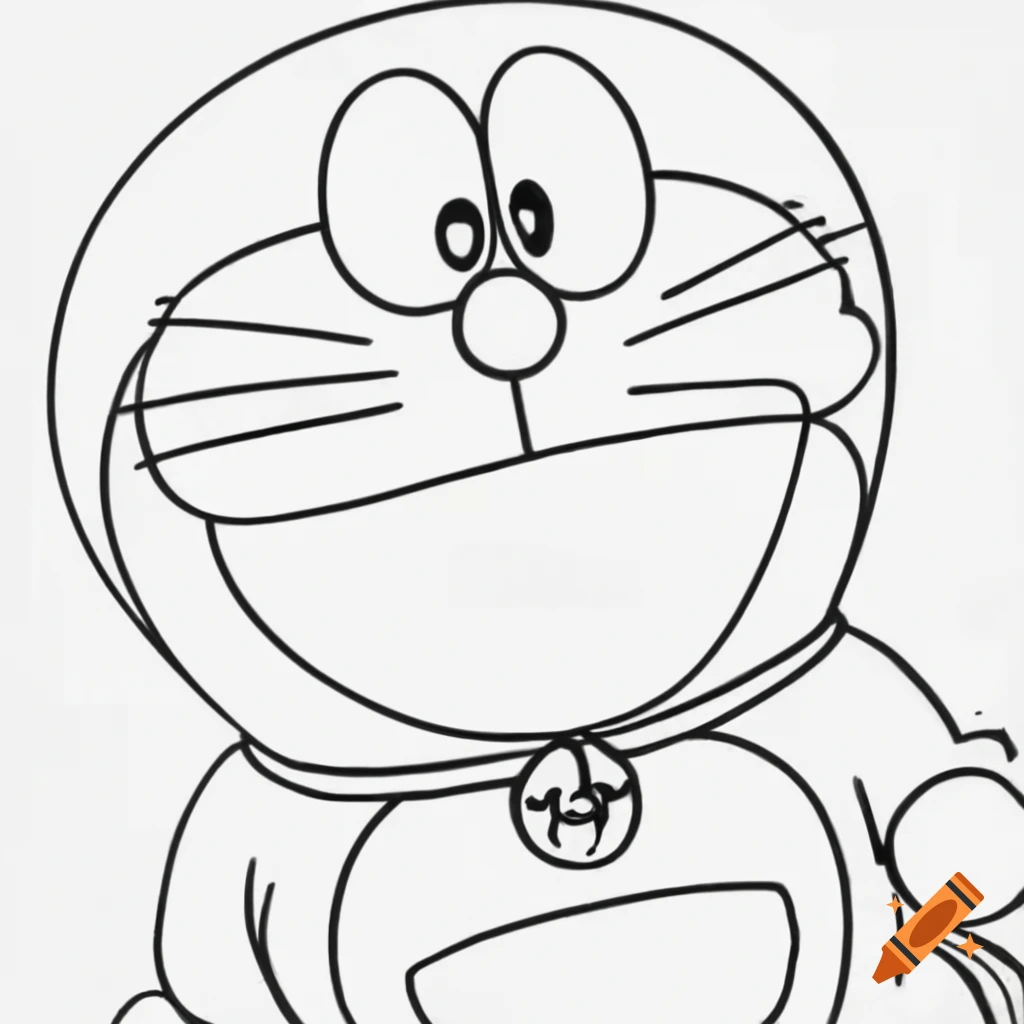 Sketch of Doraemon character