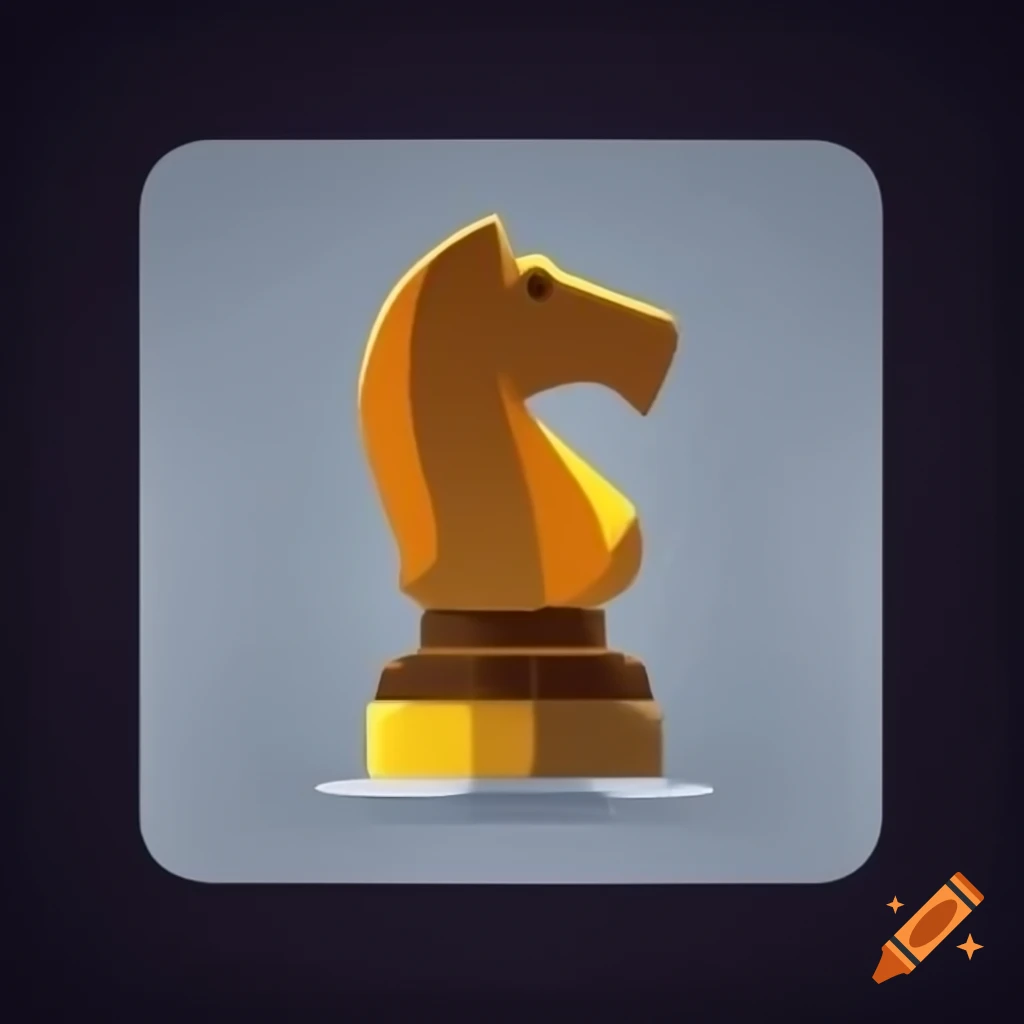 Chess logo featuring a knight piece