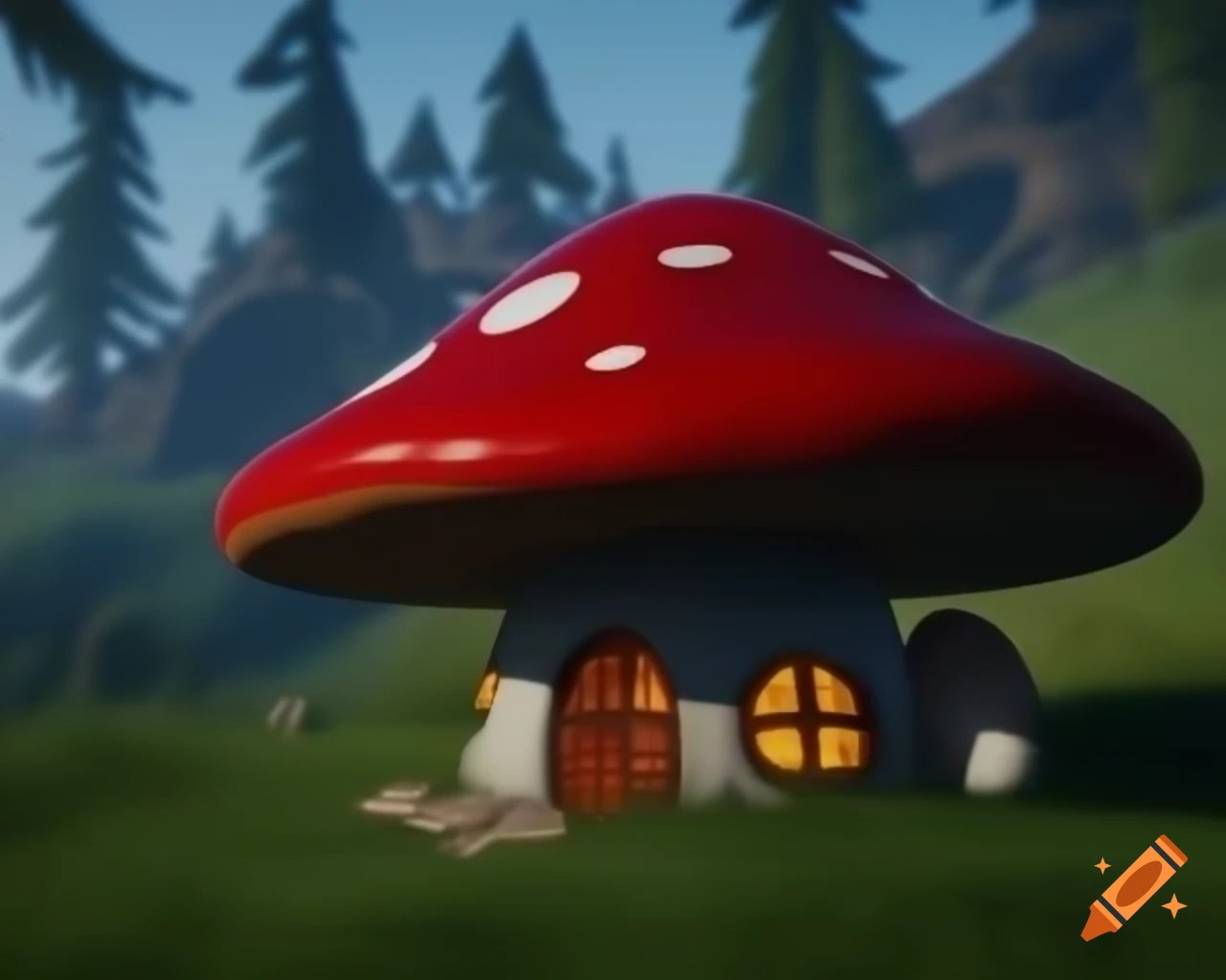 Fairy mushroom house inspired by GTA V graphics