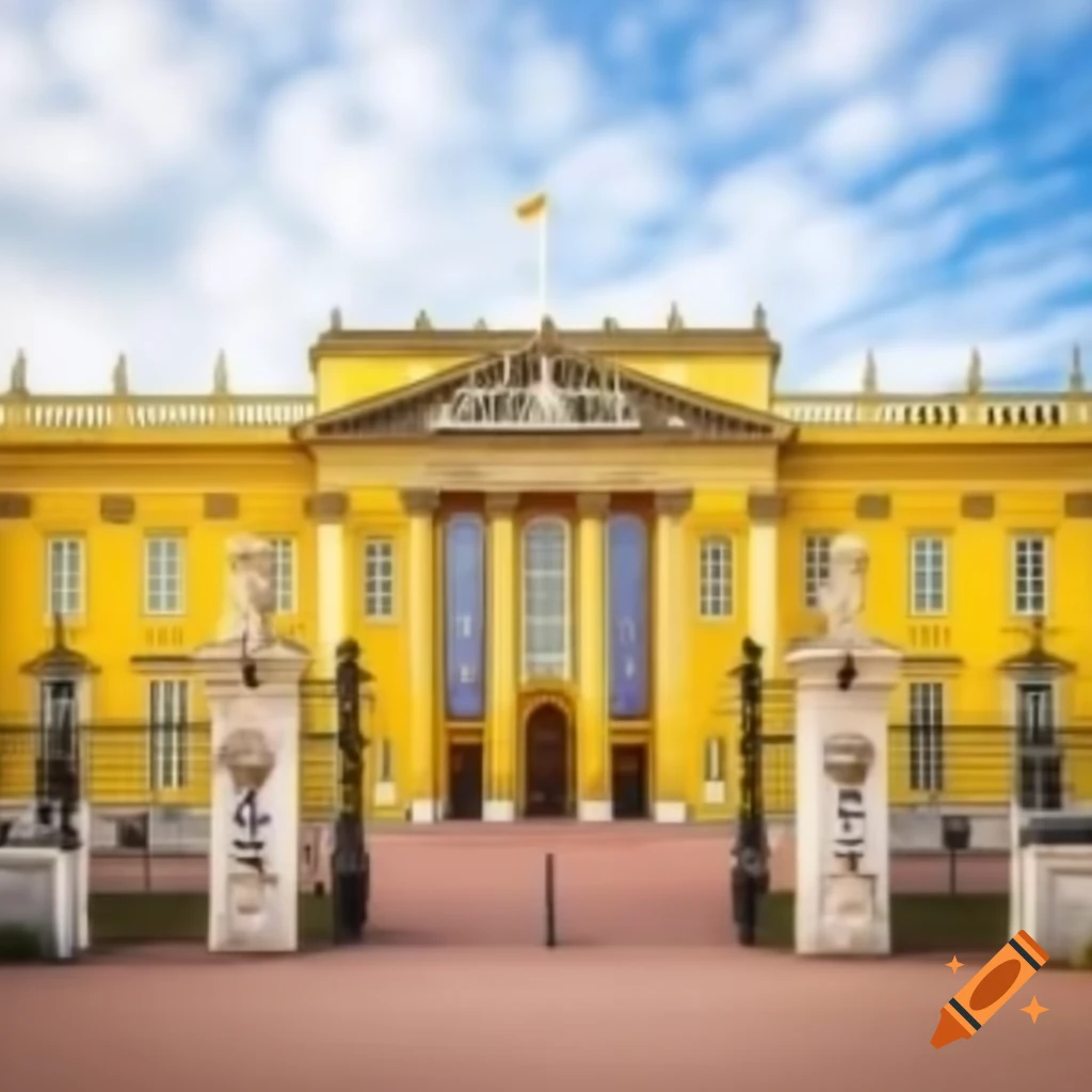 Stunning yellow golden royal palace