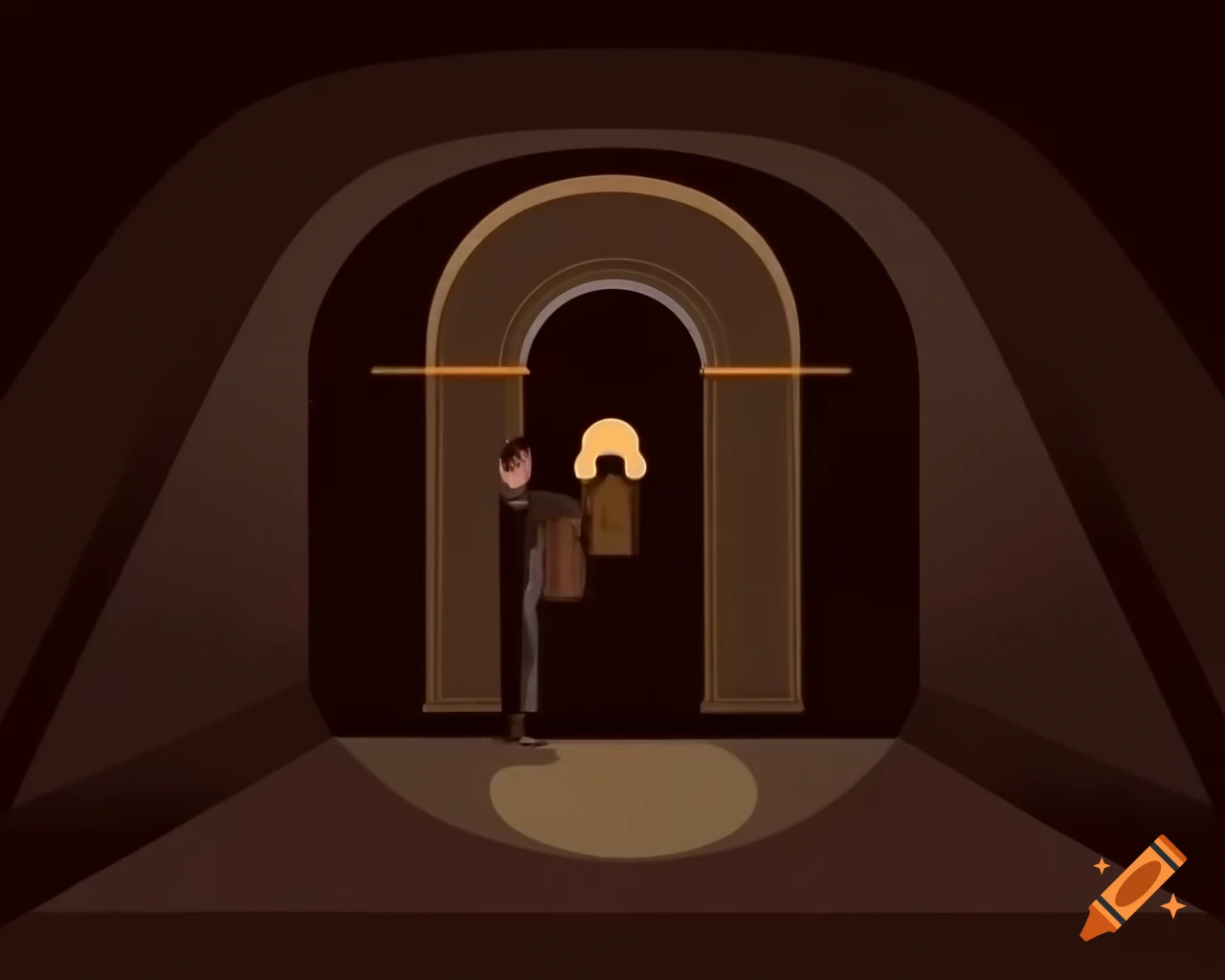 Acrisius locks his daughter Danae in bronze chamber to avoid prophecy