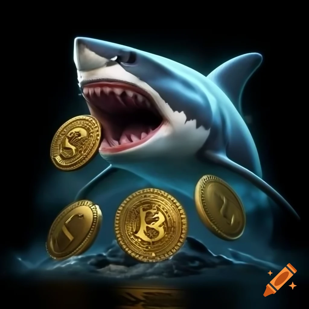 Crypto-themed shark design