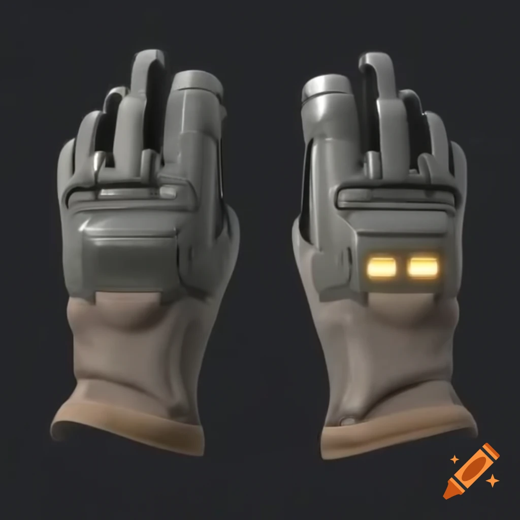 Ancient sci-fi style motocross gloves with padding