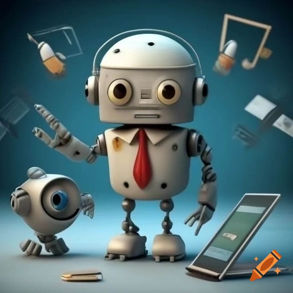 Caricature of a business robot inspired by 'IronMind'