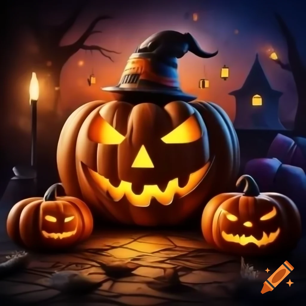 Halloween celebration with decorations and costumes