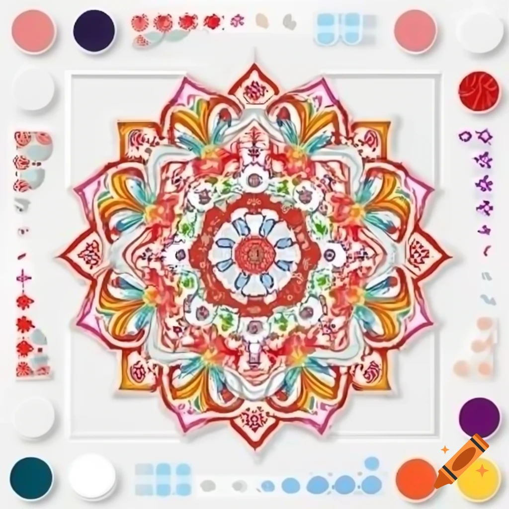 Multi-layer wooden mandala with colorful laser cut design