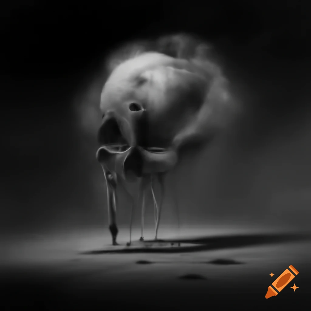 Surrealist monochrome artwork