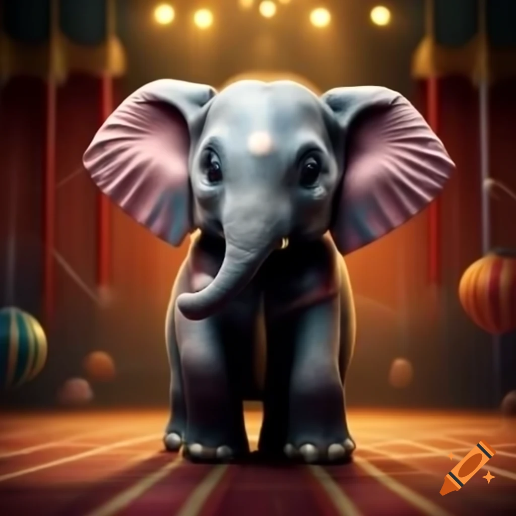 Baby circus elephant