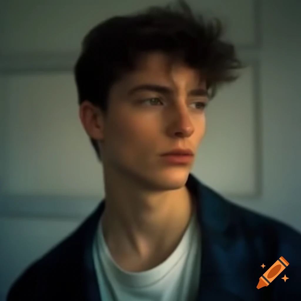Young Russian Male Model With Reflective Skin Under Flames Emotional young-russian-male-model-with-reflective-skin-under-flames-emotional