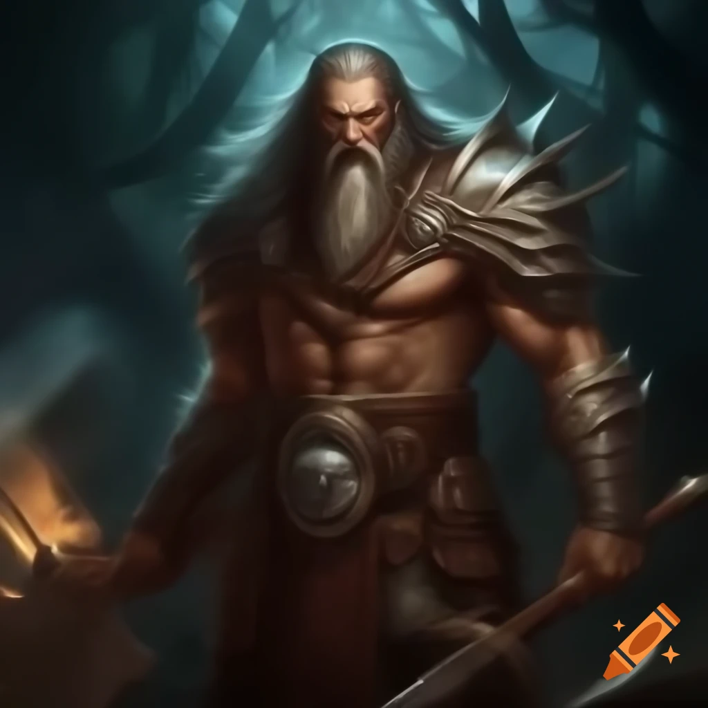 Fantasy berserker warrior design concept
