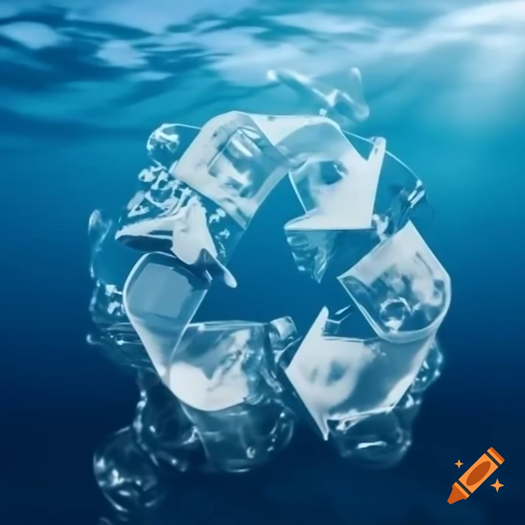 Plastic waste floating in the ocean highlighting environmental pollution