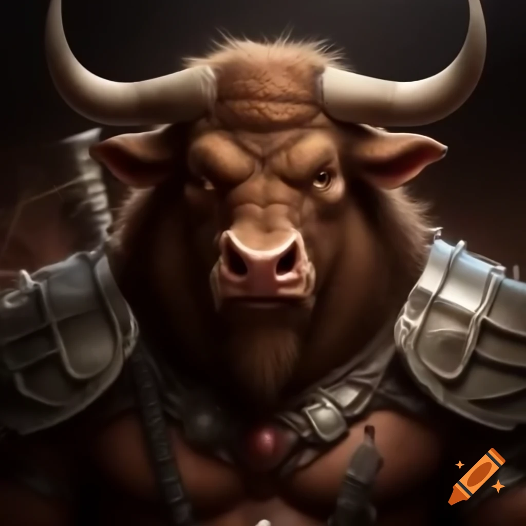 Minotaur, mythological creature with the body of a man and the head of a bull