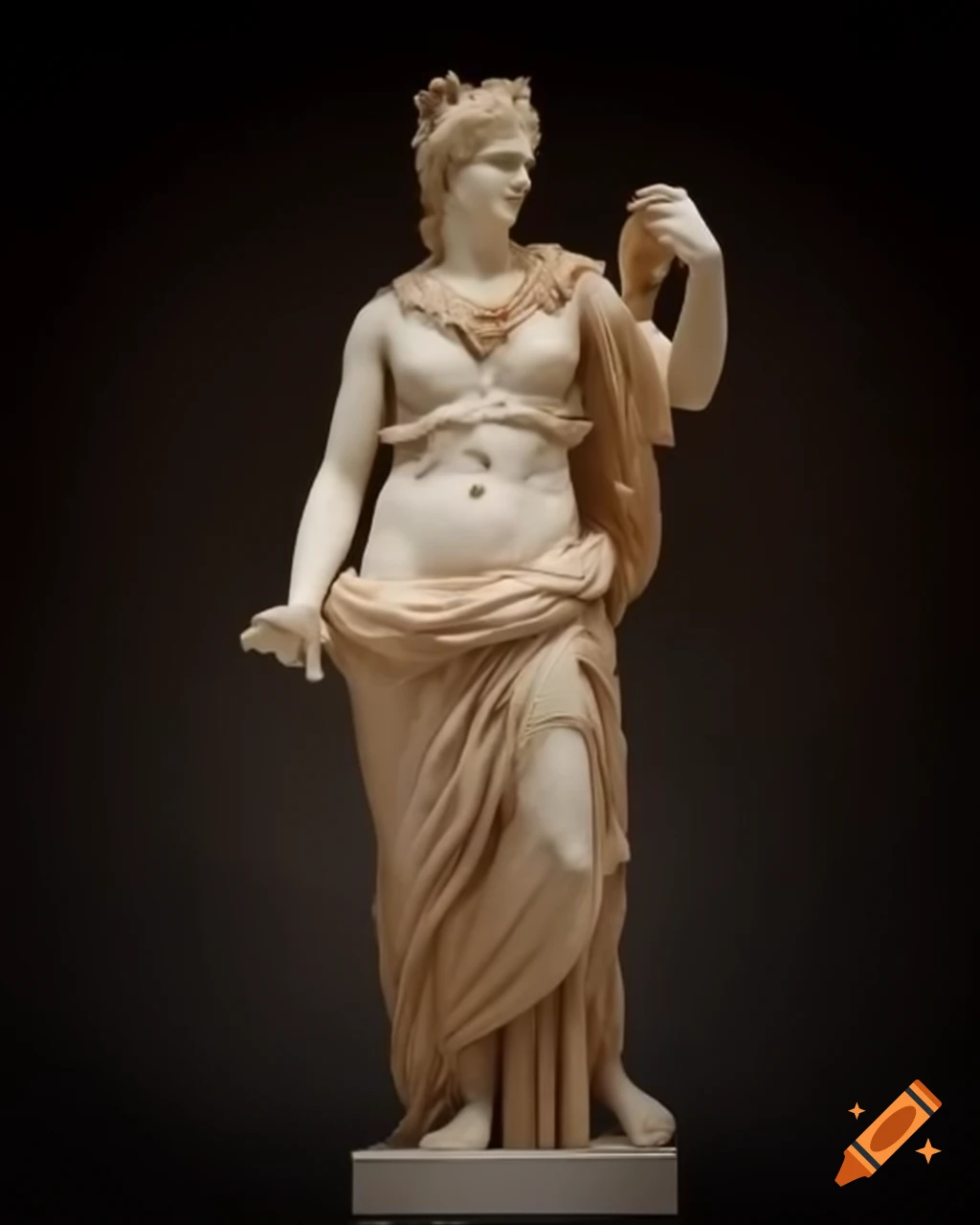 Full-body representation of a Greek goddess with detailed anatomy