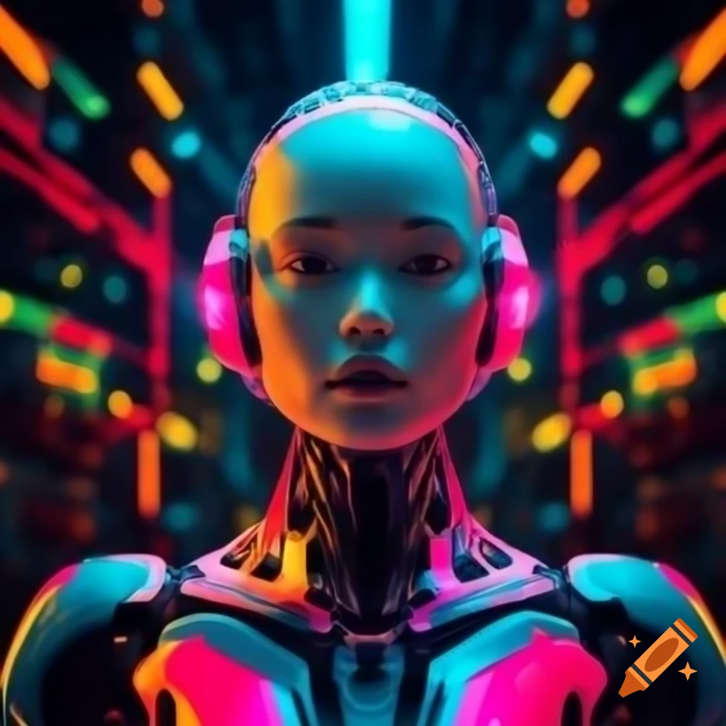 Vibrant design of AI-controlled utopia