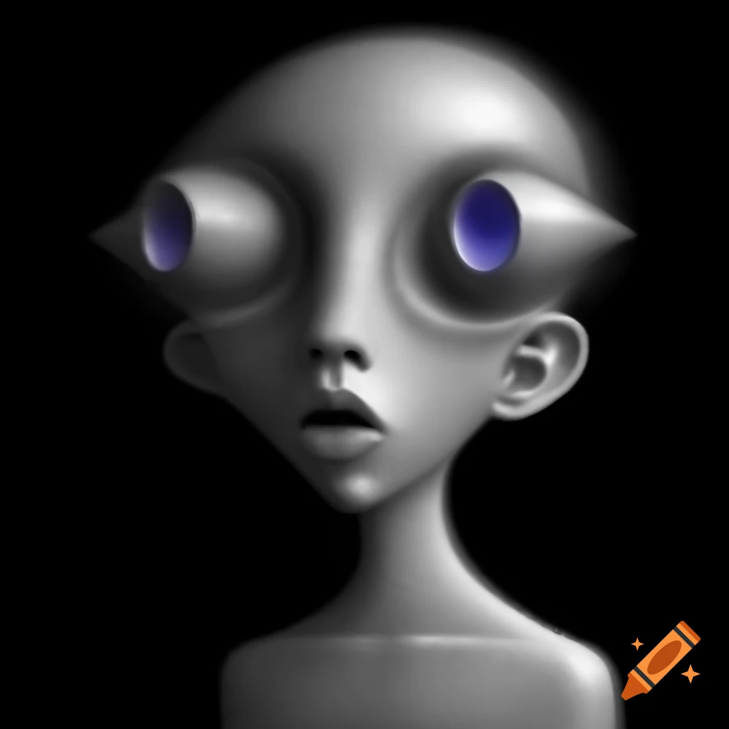 Surrealist monochrome artwork