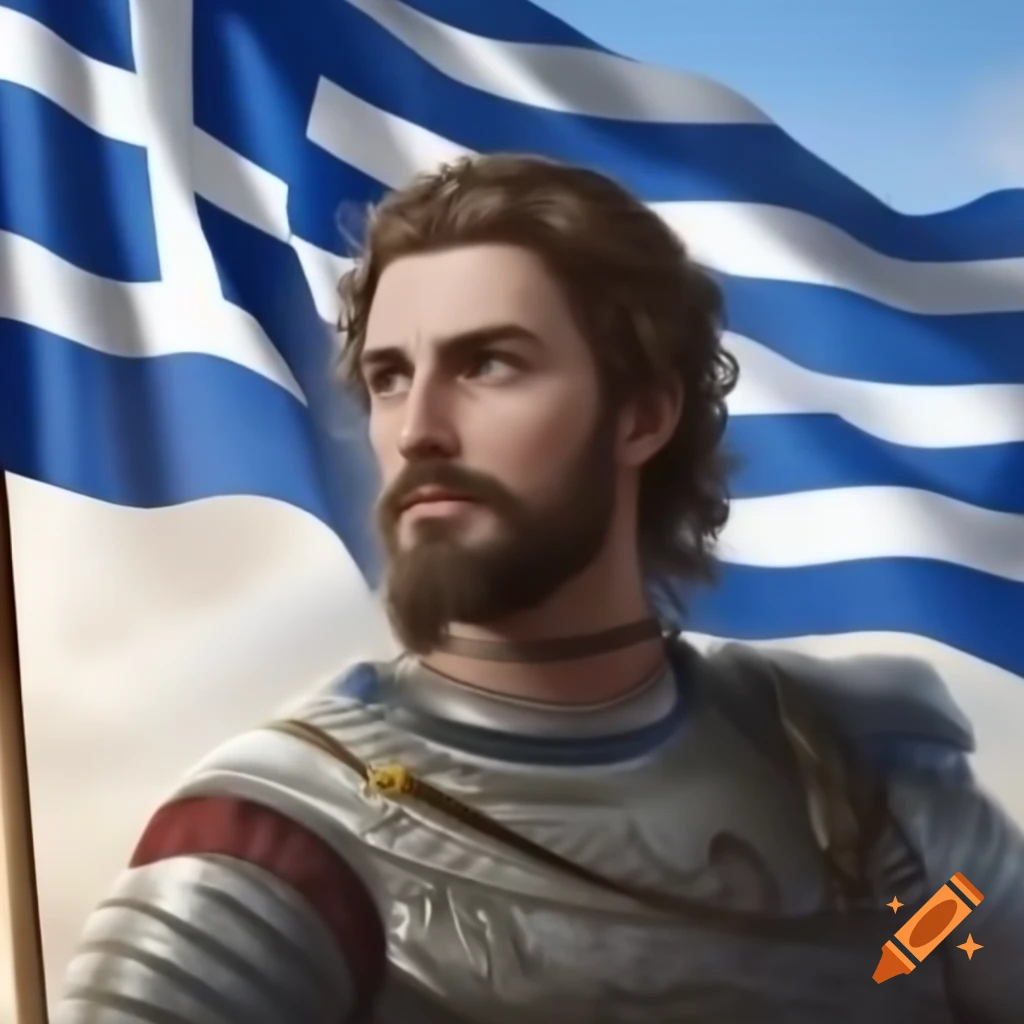 Alexander the Great featuring Greek flag