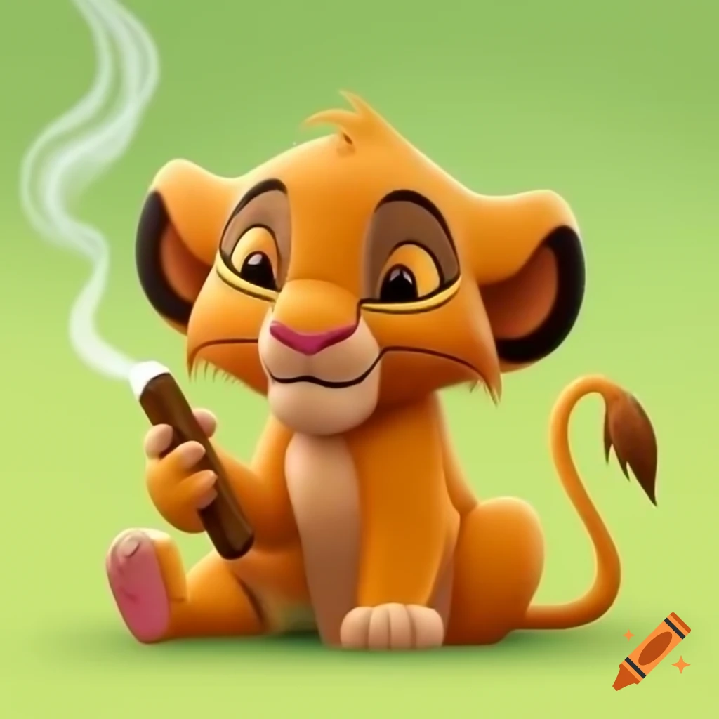 Character Teemo and Simba enjoying cigars