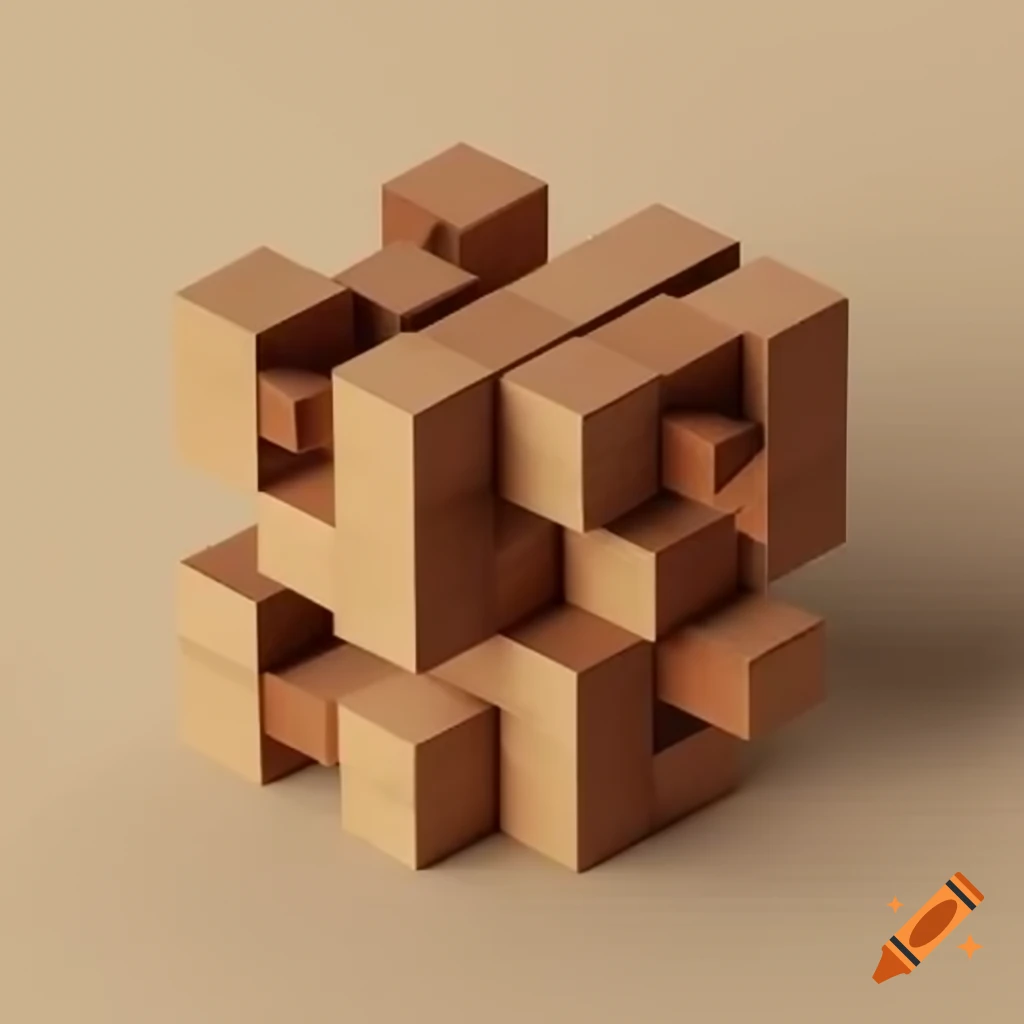 Polygonal wood block design