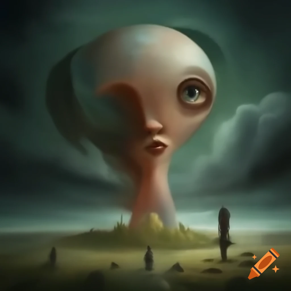 Surrealist artwork featuring dream-like imagery