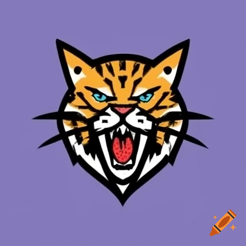 Mountain cats basketball logo in digital art style