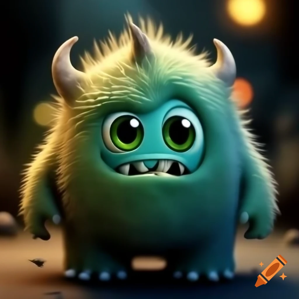 Adorable and playful monsters