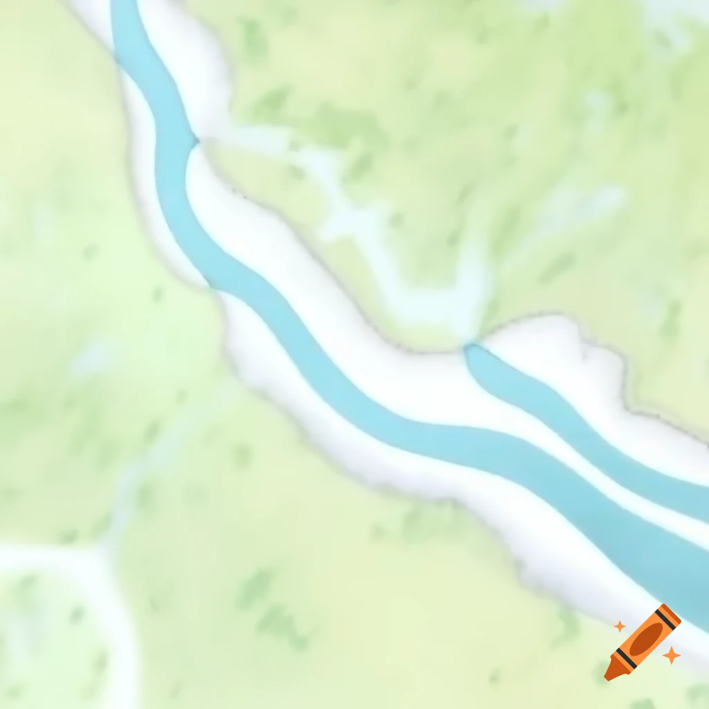 Diagram of a basic drainage basin with main river and tributaries