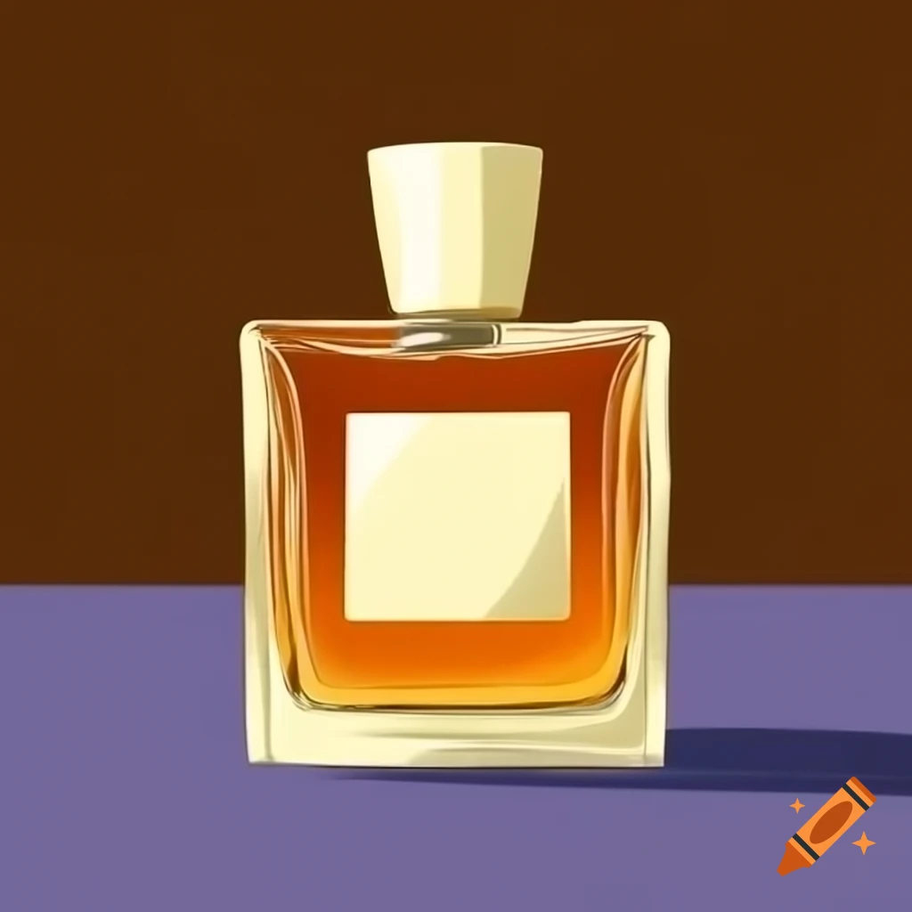 Elegant perfume bottle with ivory cap