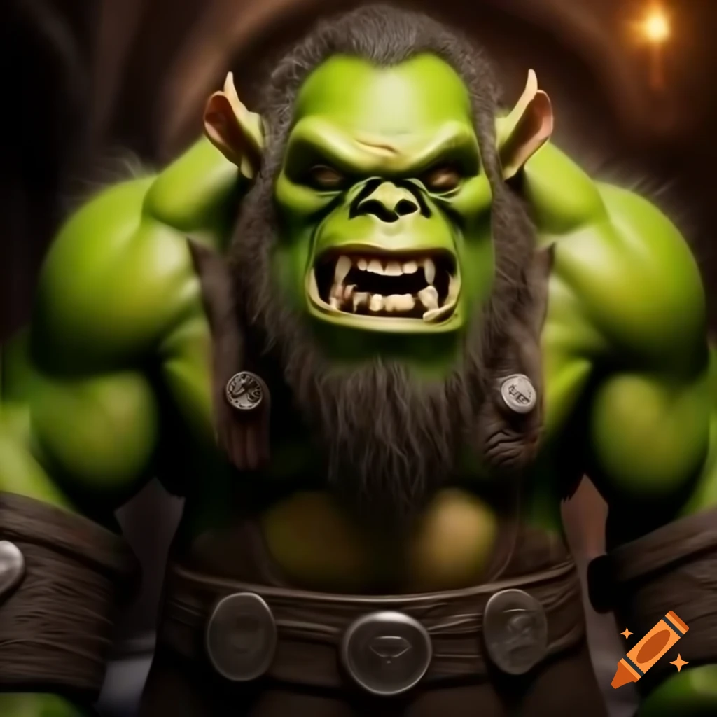 Large green orc character