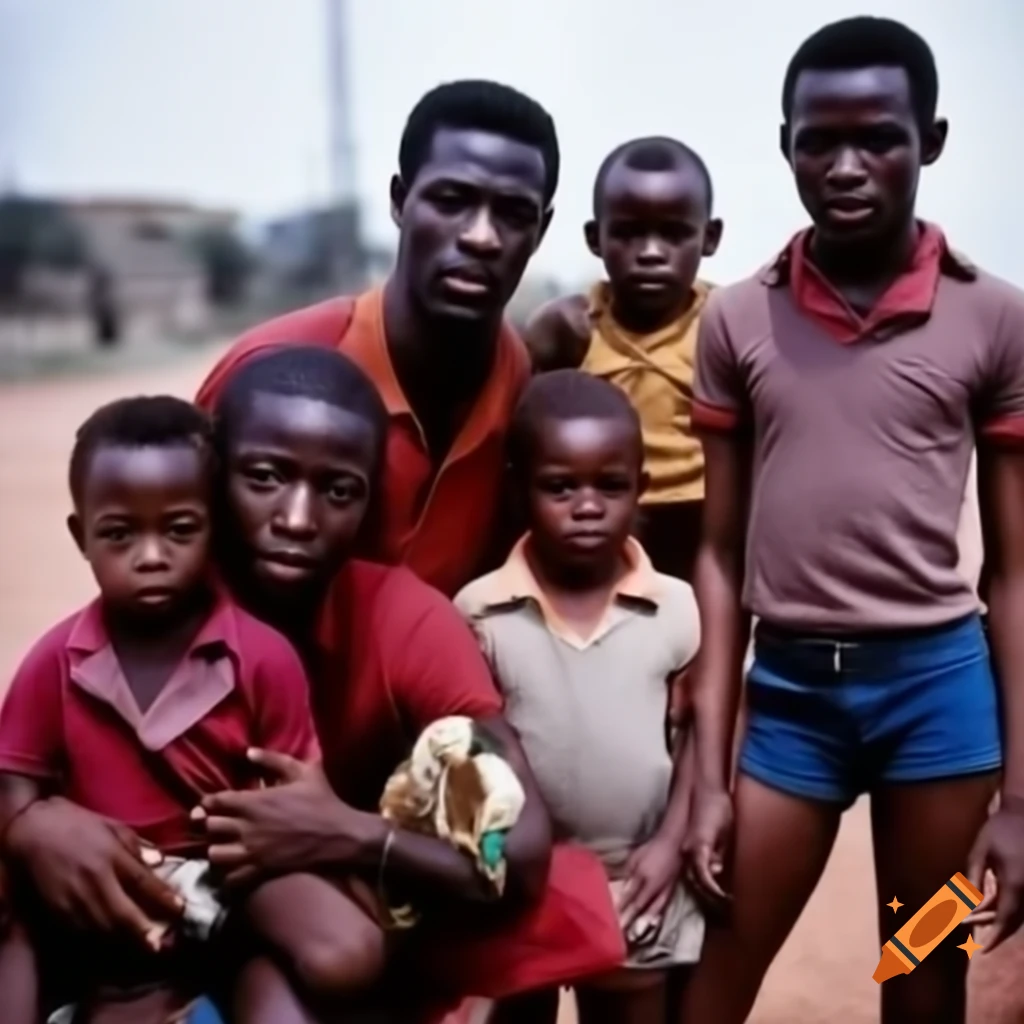 Old color photos from the 1970s featuring Jerome Joseph Steven Marshall's parents in Nigeria
