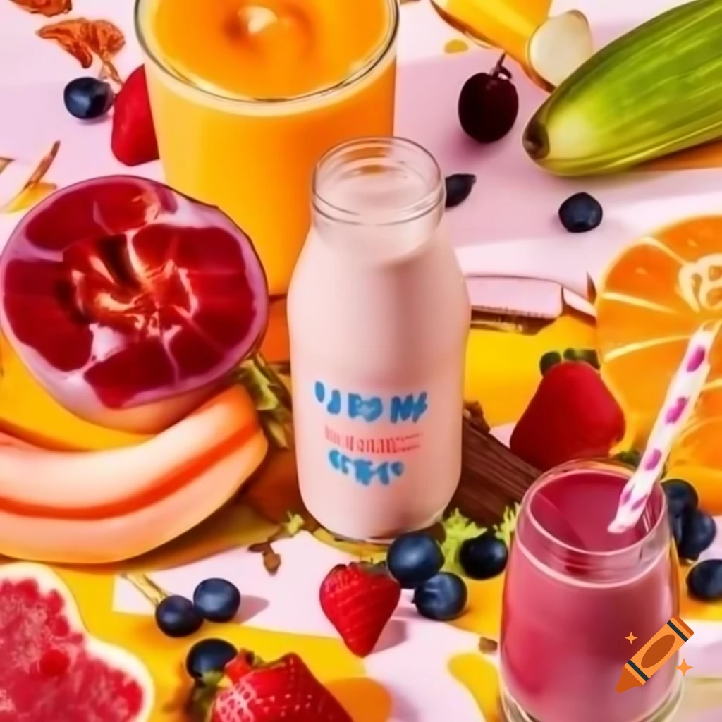 Fresh N' Fit logo featuring smoothie with fruits and vegetables