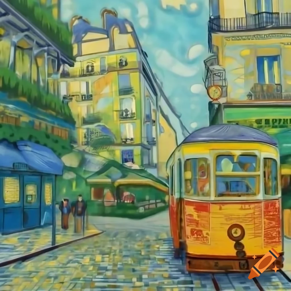 Arc de Triomphe in Vincent van Gogh style