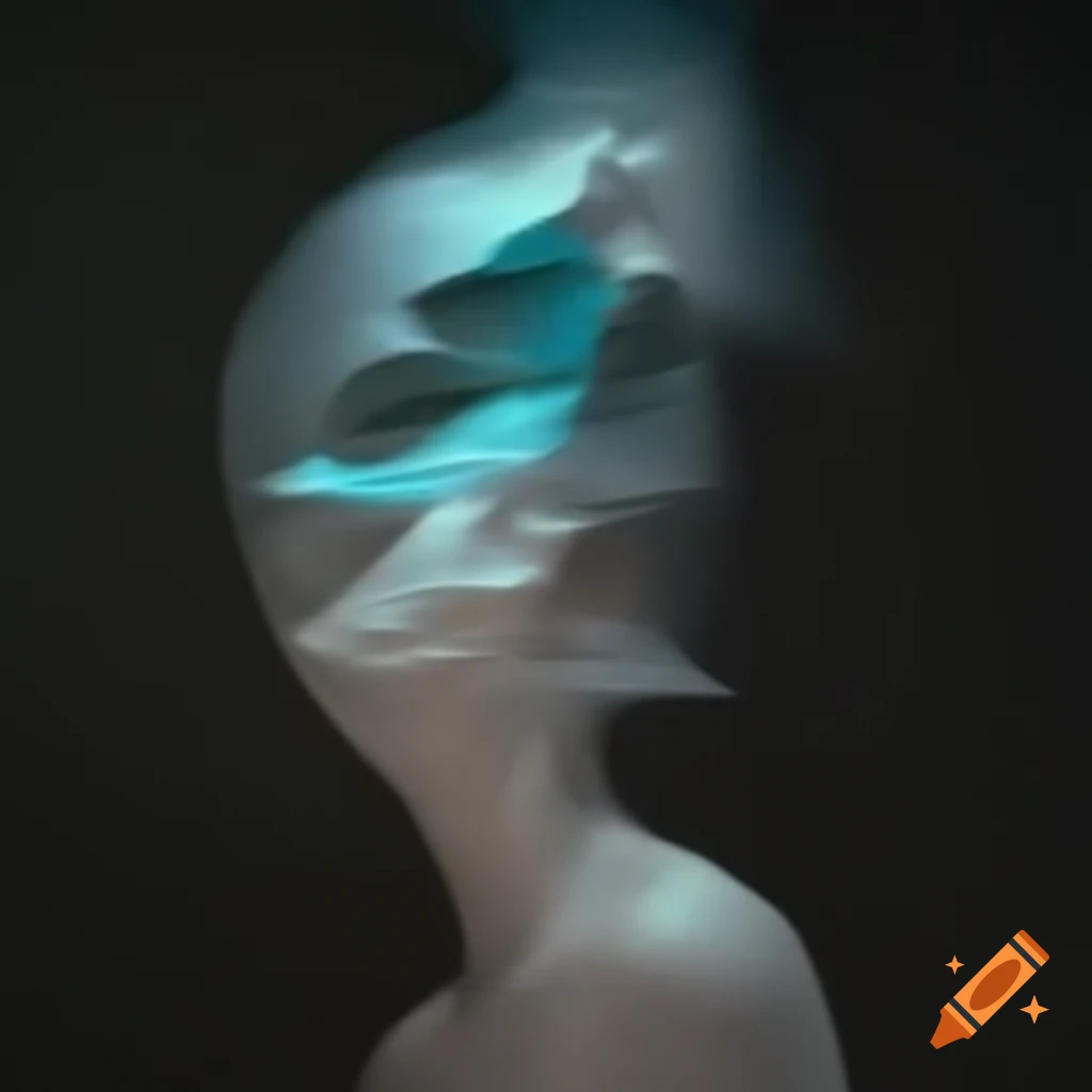 Surrealist monochrome art with a single color
