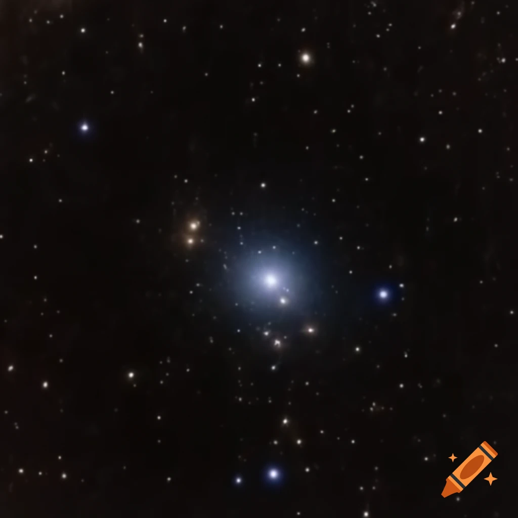Stunning night sky view from 51 Pegasi b with 51 Pegasi as the central bright star