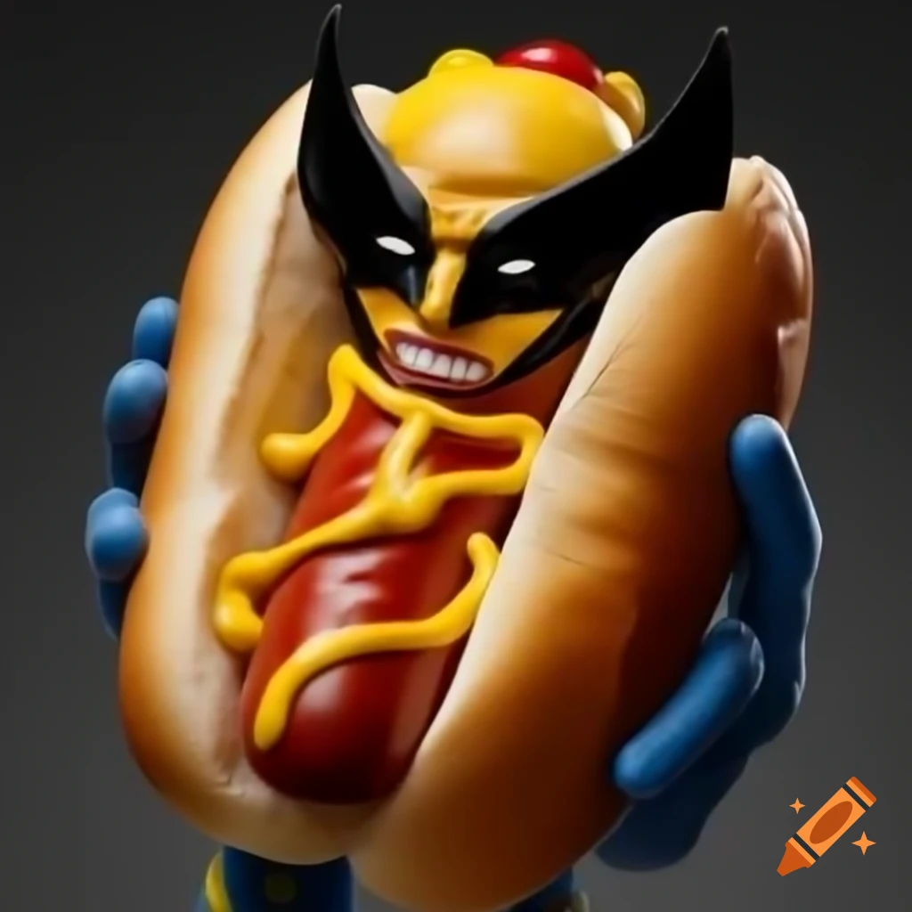 Hotdog costume inspired by Wolverine from X-Men