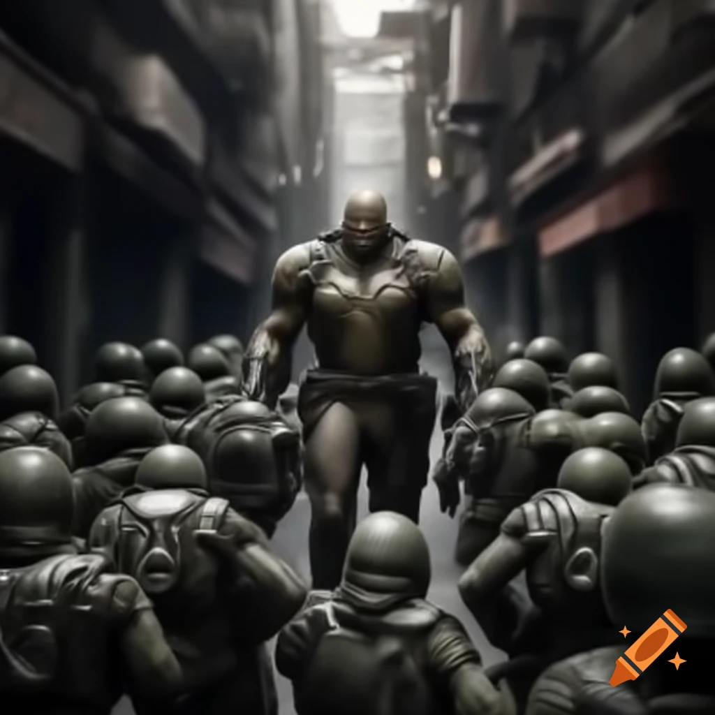 Complex dream of a general in intense alleyway fight
